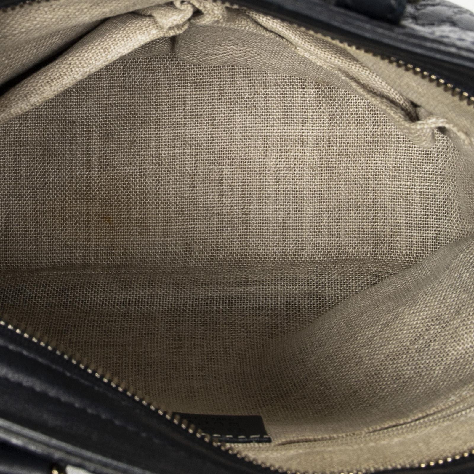Gucci Small Bree Tote Navy Micro Guccissima Leather — view 9