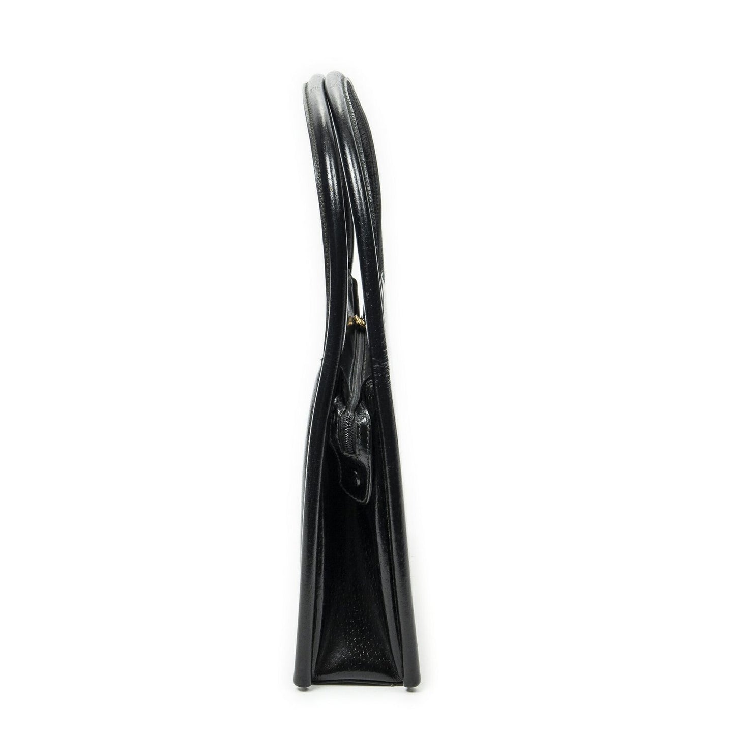Gucci Vintage Rectangular Top Handle Black Gray Calfskin Leather — view 3