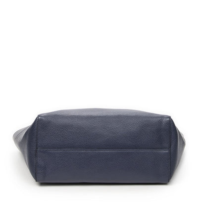 Gucci Swing Tote Navy Teal Gray Calfskin Leather — view 6