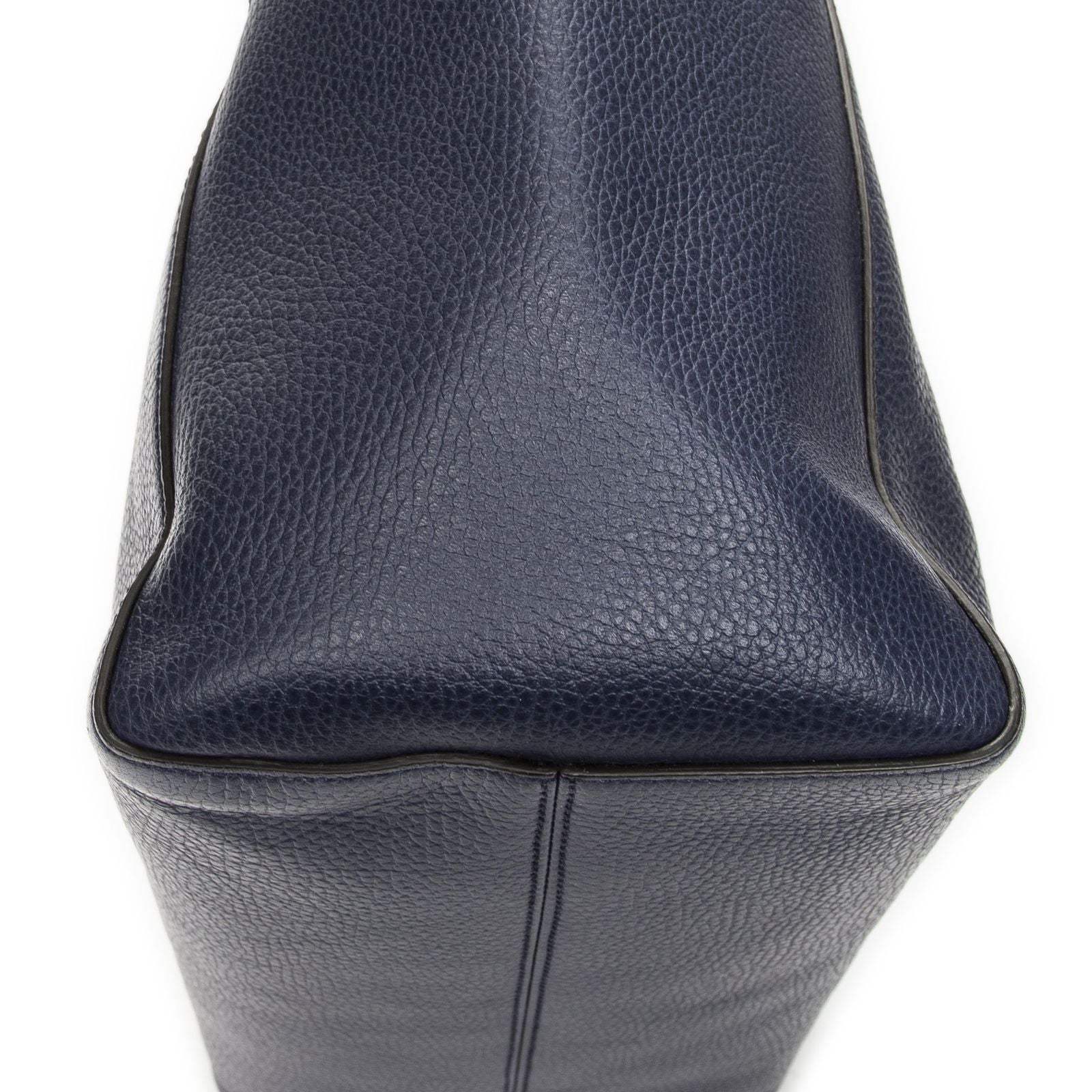 Gucci Swing Tote Navy Teal Gray Calfskin Leather — view 7