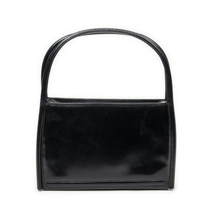 Gucci Vintage Rectangular Top Handle Black Gray Calfskin Leather — view 5