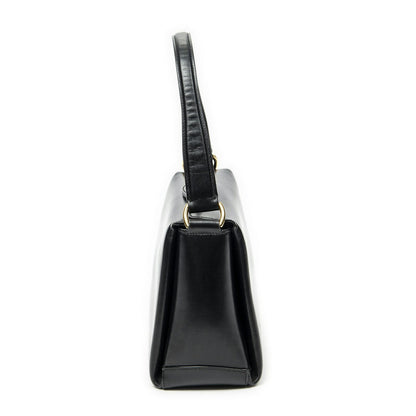Gucci Vintage Flap Top Handle Black Smooth Calfskin — view 3