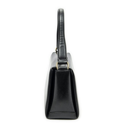 Gucci Vintage Flap Top Handle Black Smooth Calfskin — view 4