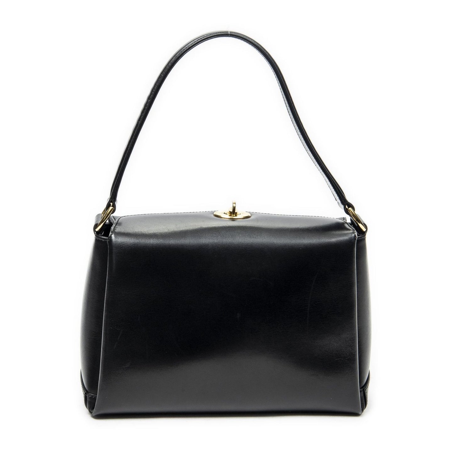 Gucci Vintage Flap Top Handle Black Smooth Calfskin — view 5