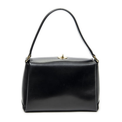 Gucci Vintage Flap Top Handle Black Smooth Calfskin — view 5
