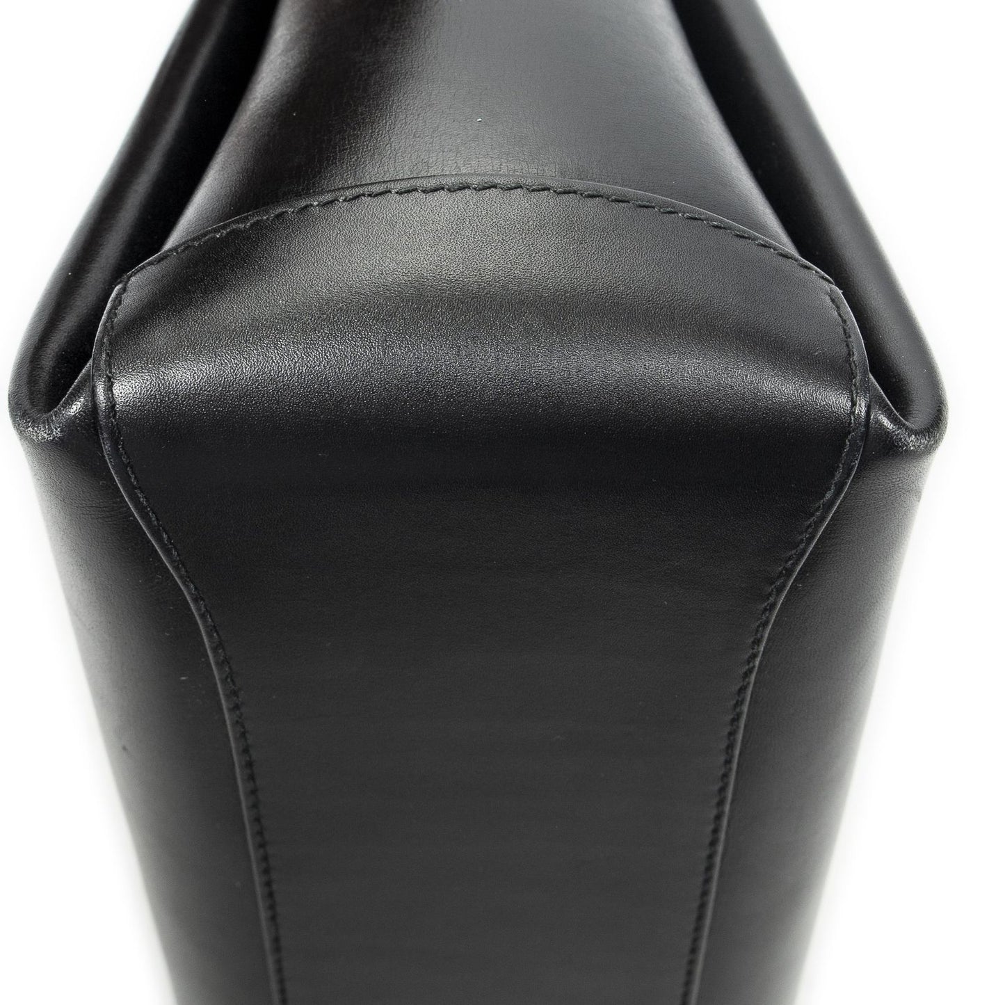 Gucci Vintage Flap Top Handle Black Smooth Calfskin — view 8
