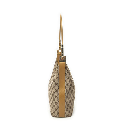 Gucci Zip Button Beige GG Canvas Messenger — view 3