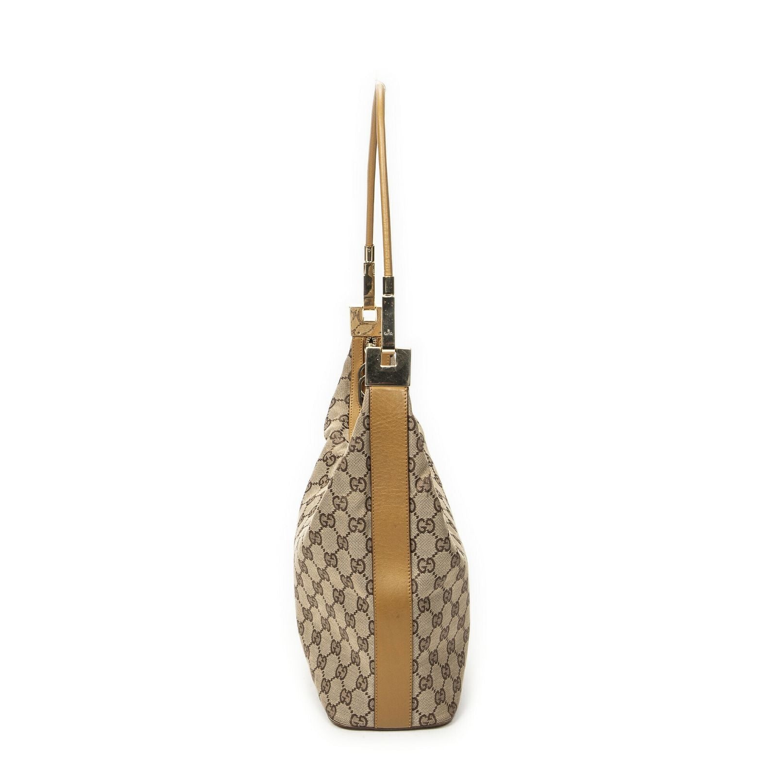 Gucci Zip Button Beige GG Canvas Messenger — view 4
