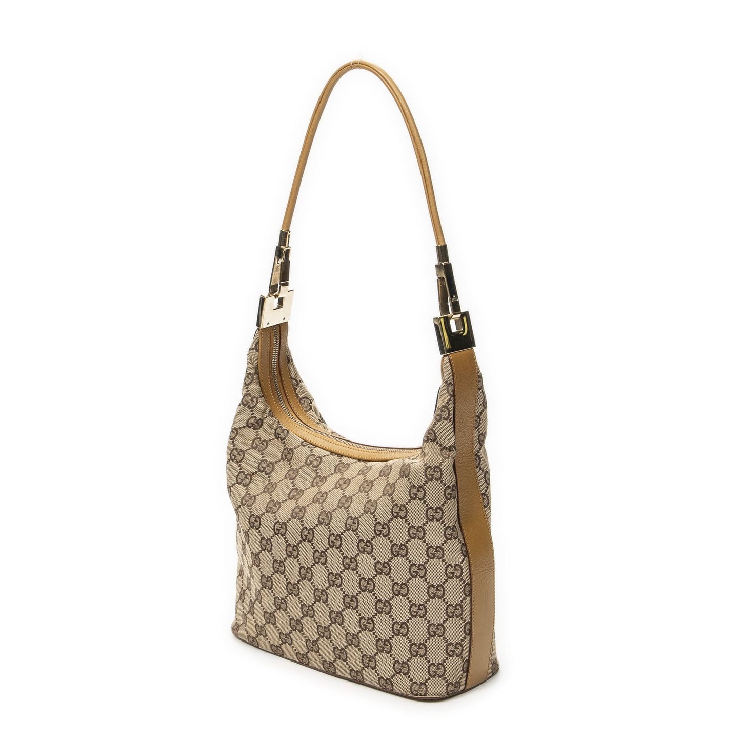 Gucci Zip Button Beige GG Canvas Messenger — view 2