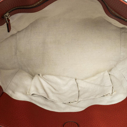 Gucci Small Swing Tote Red Gray Calfskin Leather — view 9