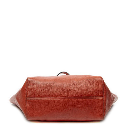 Gucci Small Swing Tote Red Gray Calfskin Leather — view 6