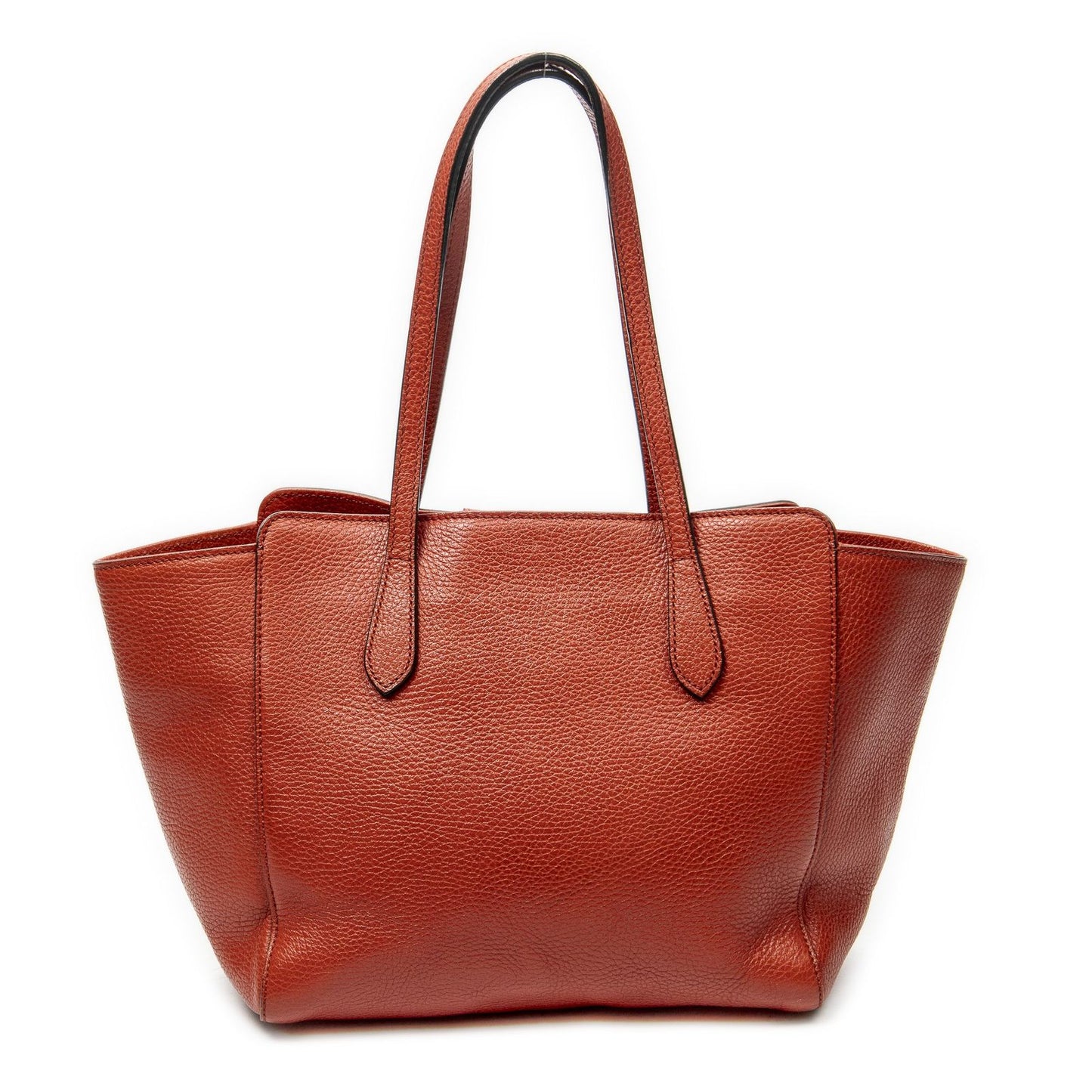 Gucci Small Swing Tote Red Gray Calfskin Leather — view 5