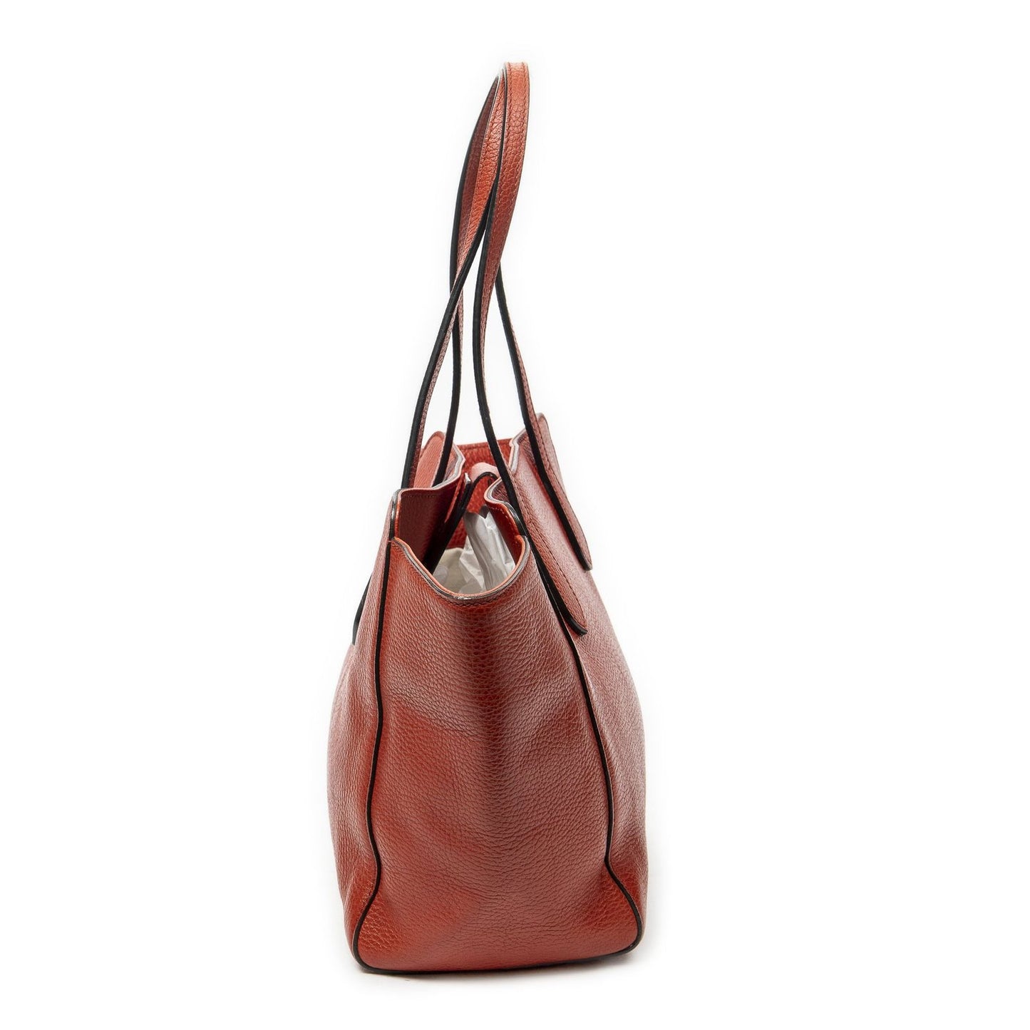 Gucci Small Swing Tote Red Gray Calfskin Leather — view 3
