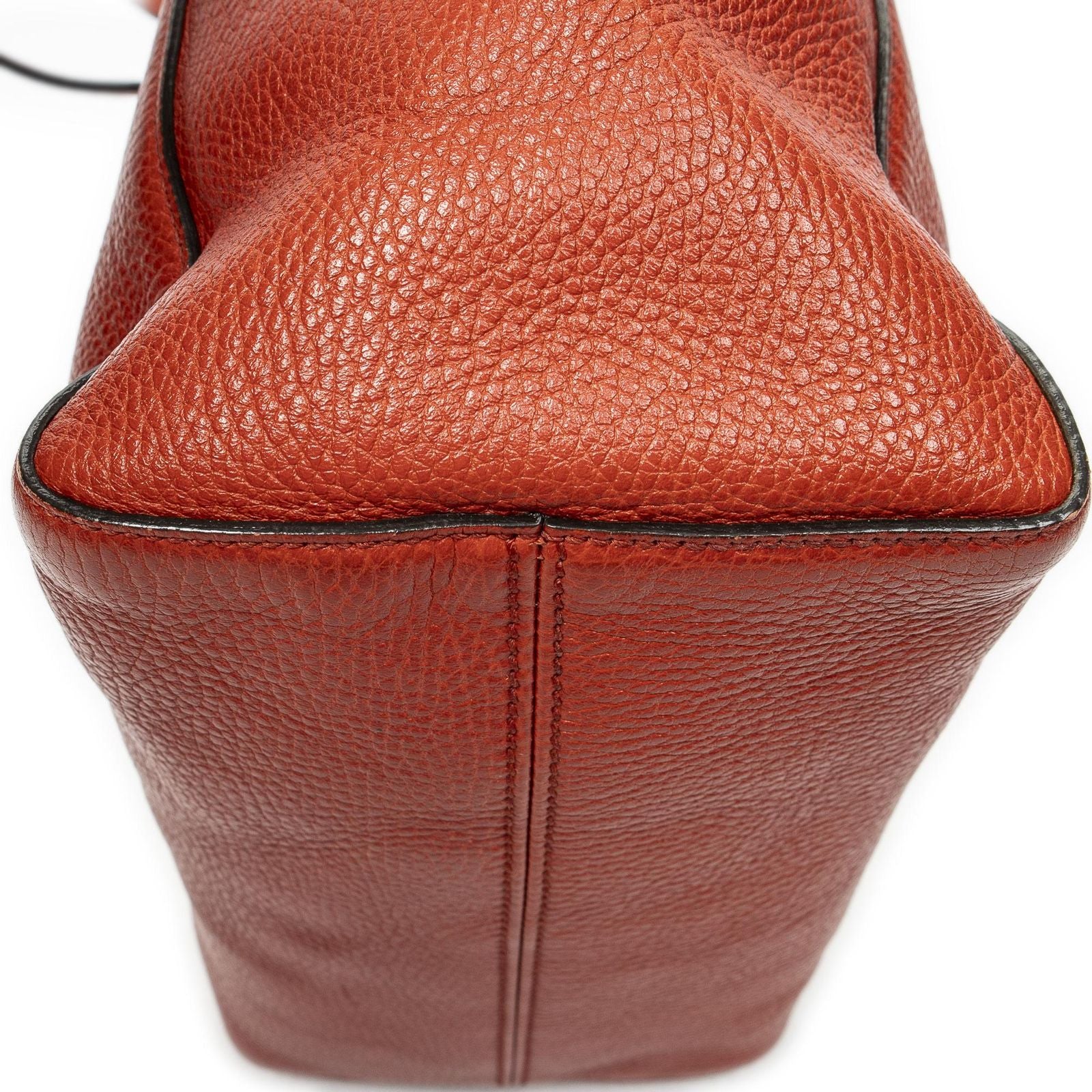 Gucci Small Swing Tote Red Gray Calfskin Leather — view 8