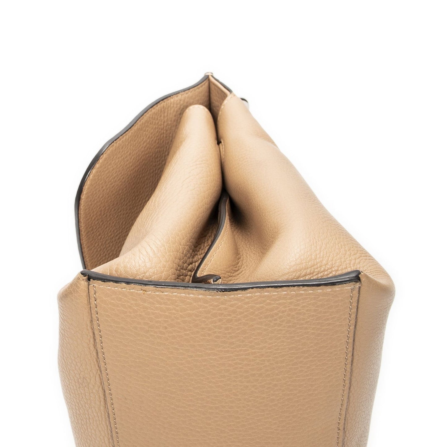 Gucci Midi Amfloral Bamboo Top Handle Beige Gray Calfskin Leather — view 8