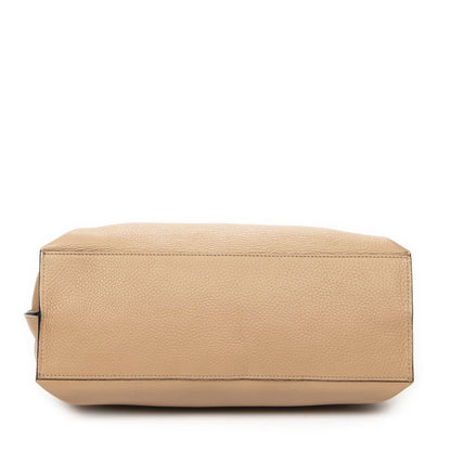 Gucci Midi Amfloral Bamboo Top Handle Beige Gray Calfskin Leather — view 6