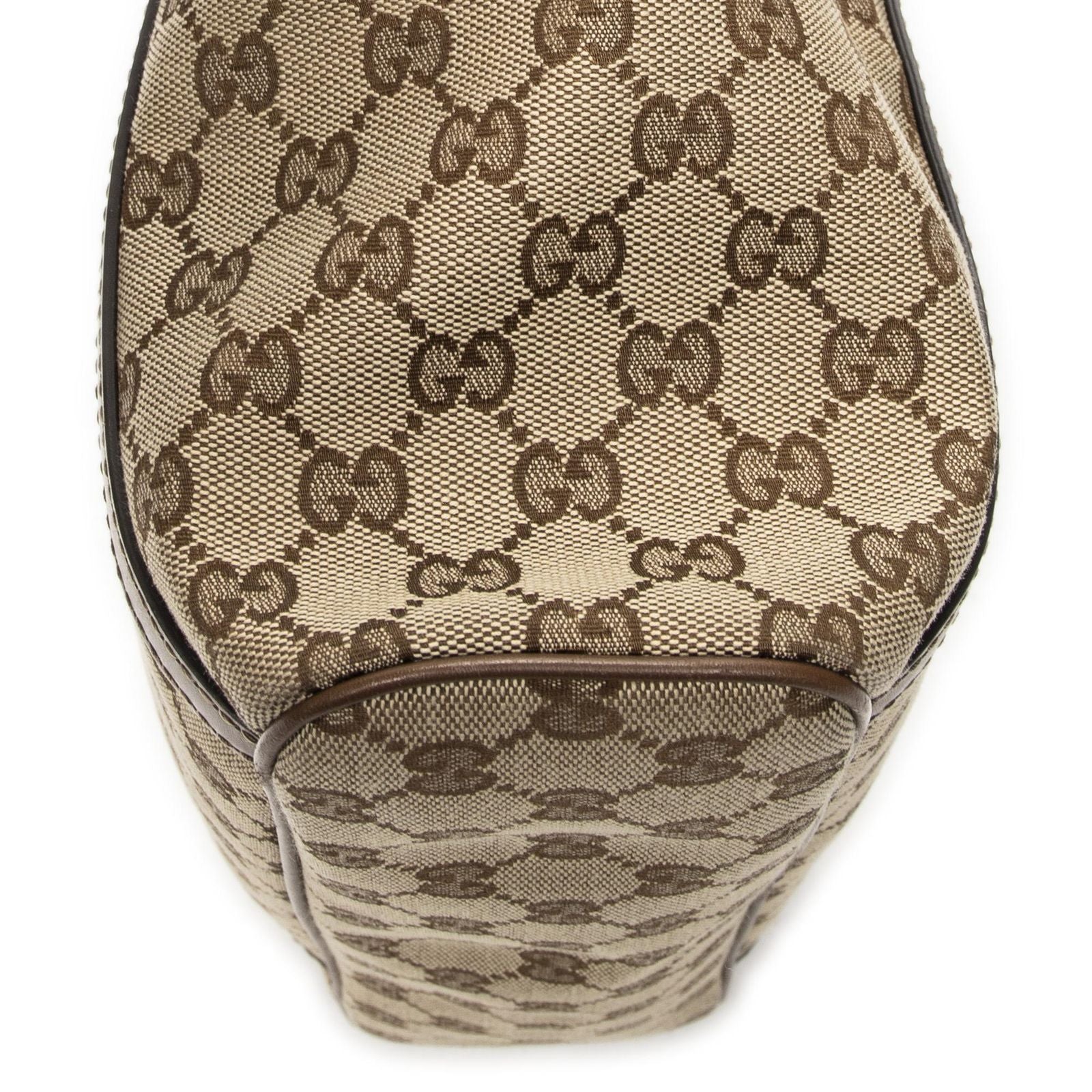 Gucci Zip Shopping Tote Brown Beige GG Canvas — view 8