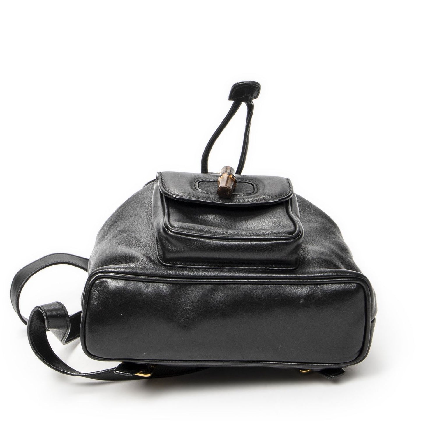 Gucci Mini Bamboo Backpack Black Calfskin Leather — view 6