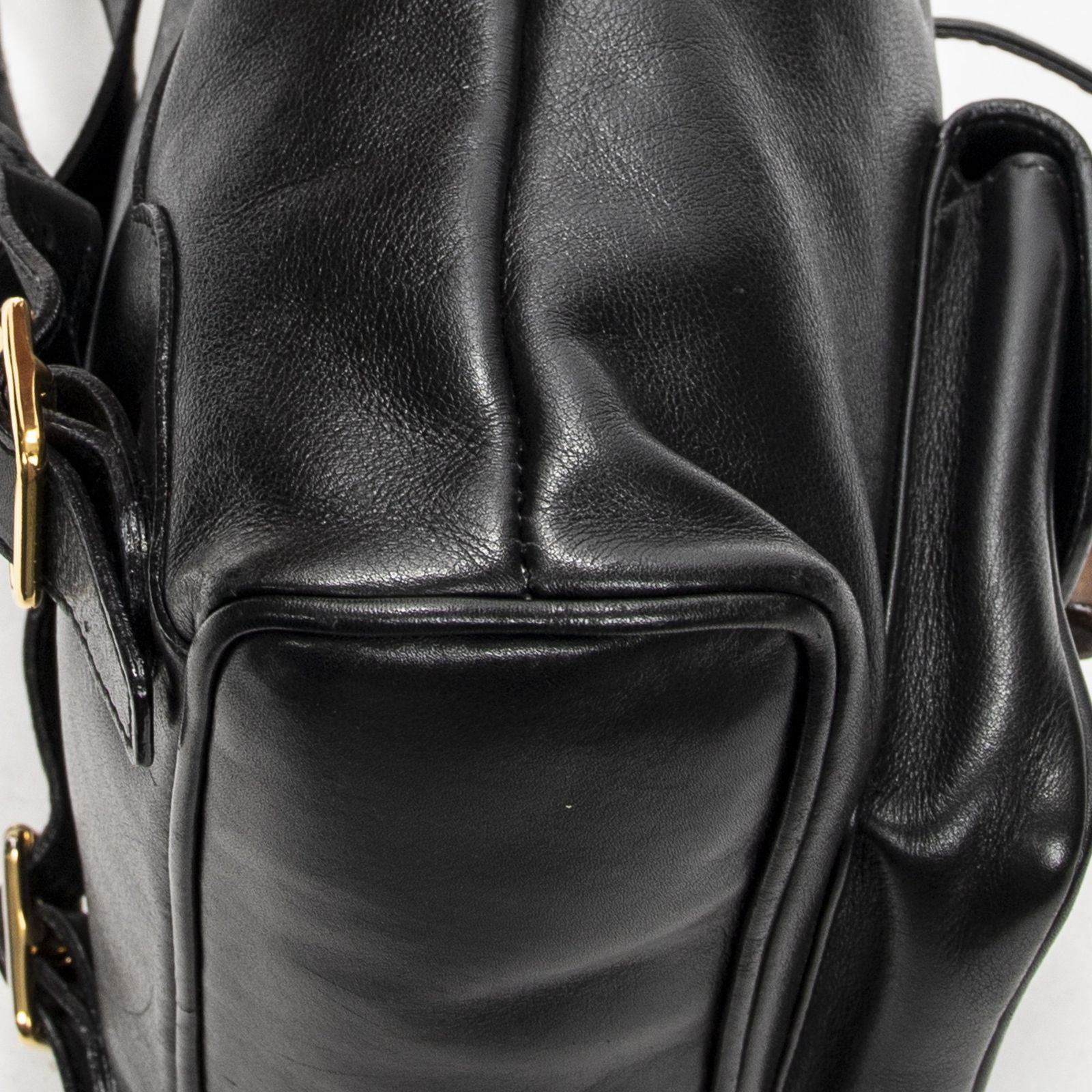 Gucci Mini Bamboo Backpack Black Calfskin Leather — view 7