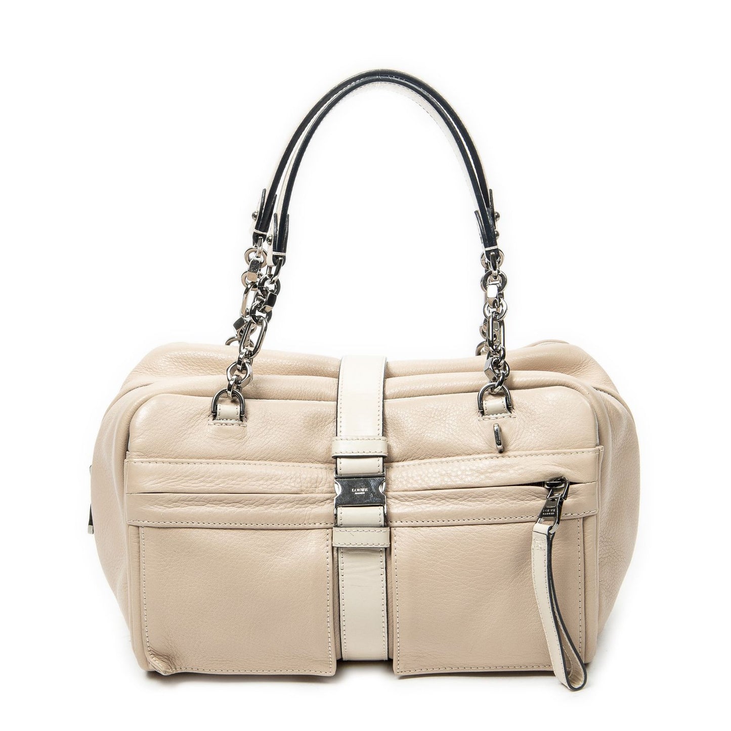 Loewe Loralite Pink Gray Calfskin Leather Messenger