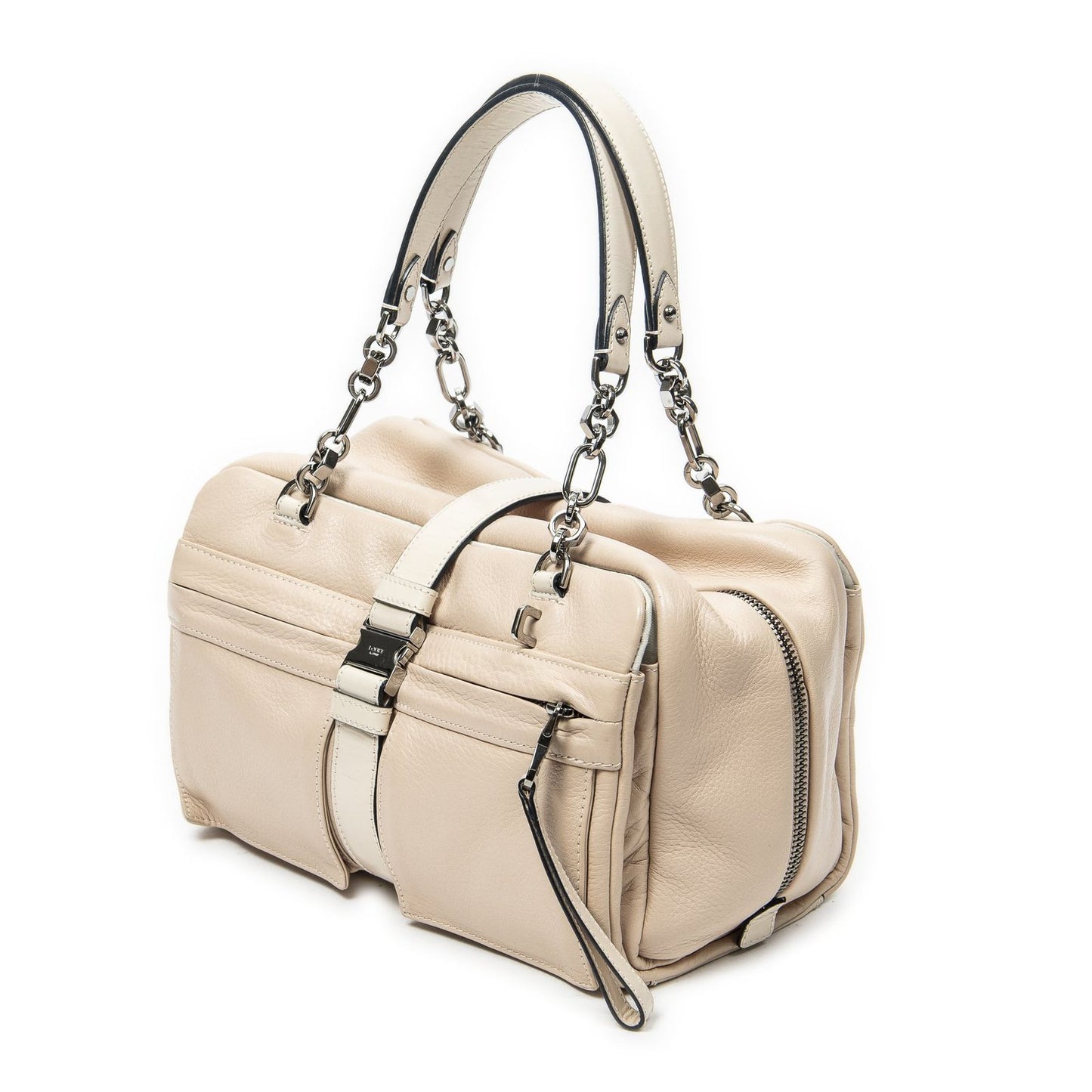 Loewe Loralite Pink Gray Calfskin Leather Messenger — view 2