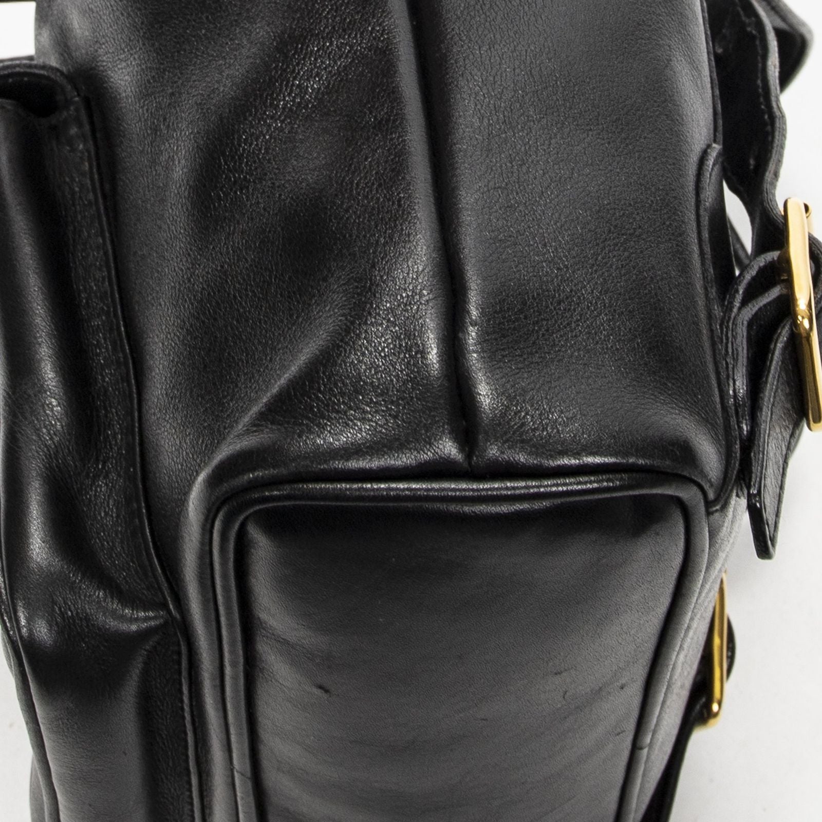 Gucci Mini Bamboo Backpack Black Calfskin Leather — view 8