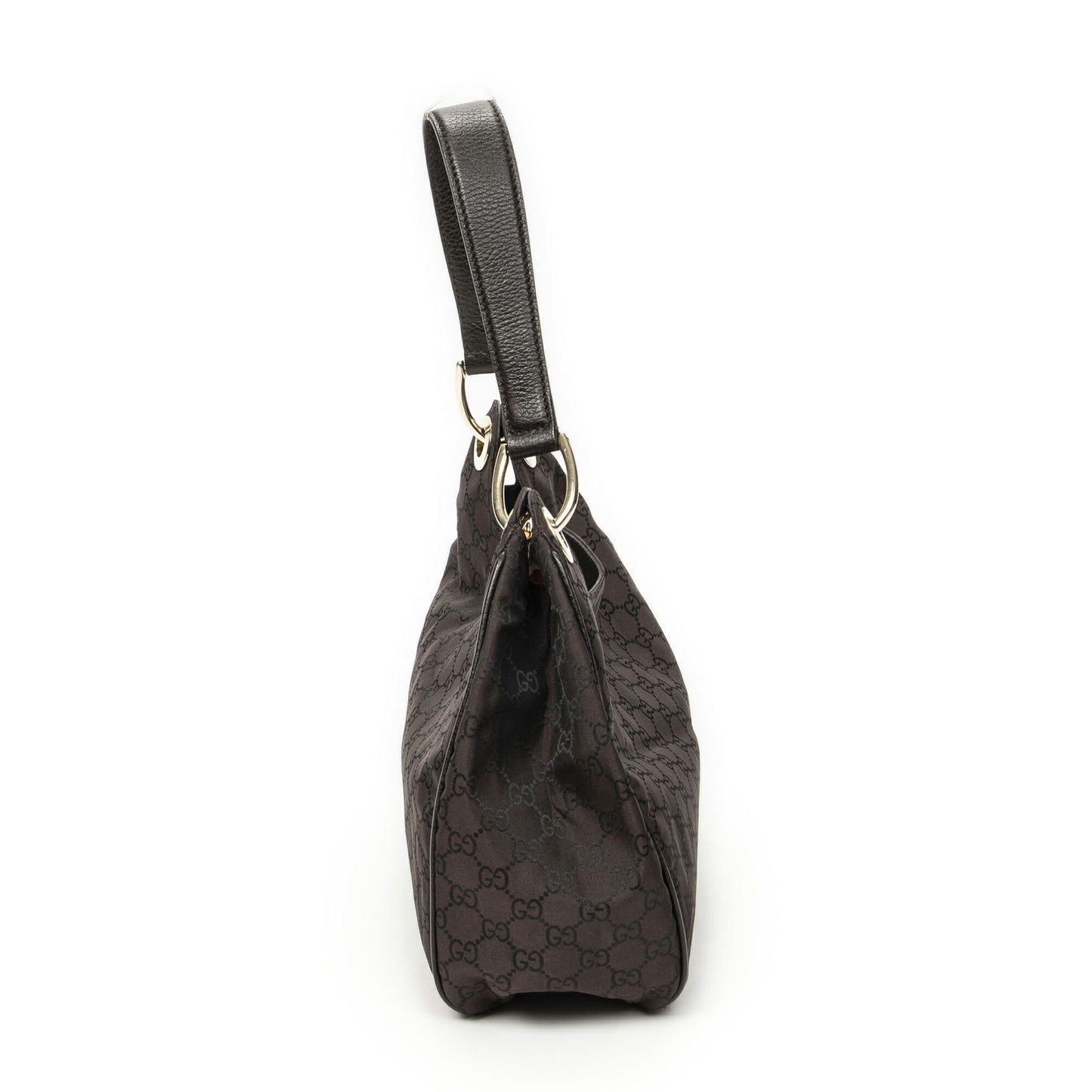 Gucci Small Corber Hobo Dark Brown GG Nylon Canvas — view 3