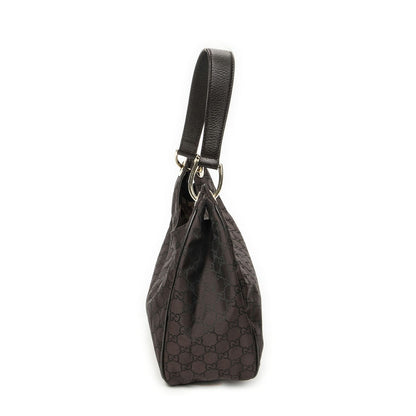 Gucci Small Corber Hobo Dark Brown GG Nylon Canvas — view 4