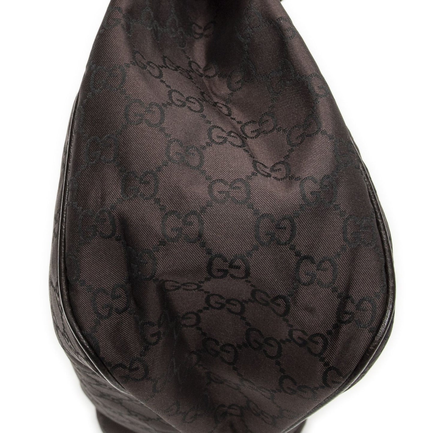 Gucci Small Corber Hobo Dark Brown GG Nylon Canvas — view 7