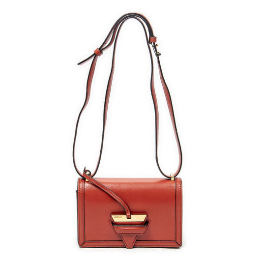 Loewe Small Barcelona Red Calfskin Leather Messenger