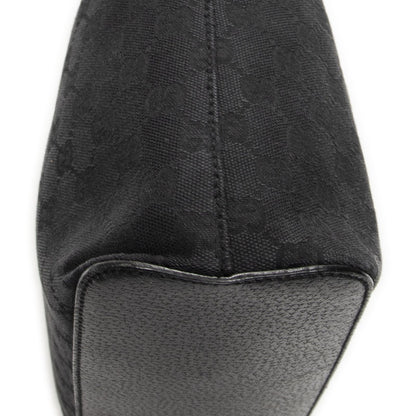 Gucci Ring Handle Zip Hobo Black GG Canvas — view 7