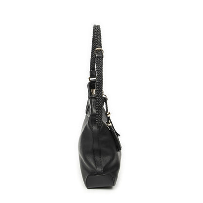 Gucci Marrakech Hobo Black Gray Calfskin Leather — view 4