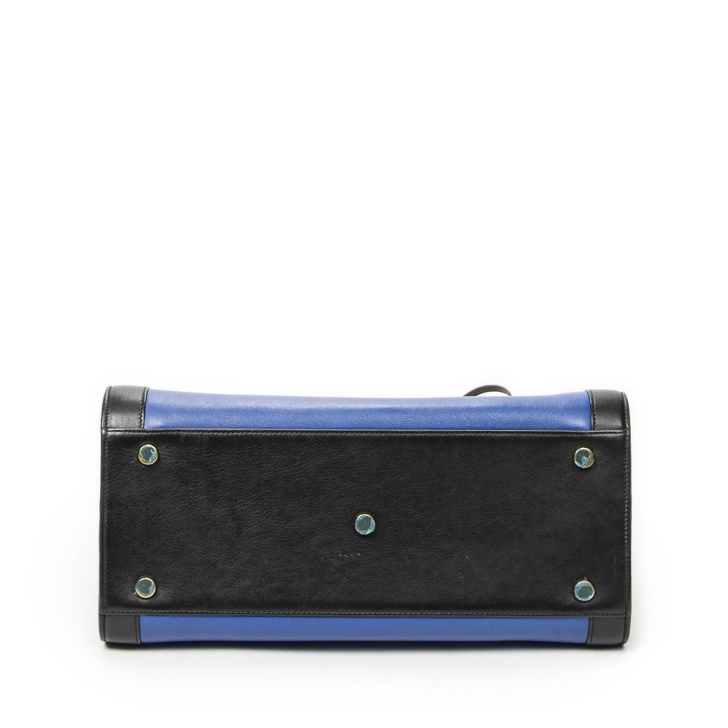 Saint Laurent Small Sac de Jour Blue Black Calfskin Leather Messenger — view 6