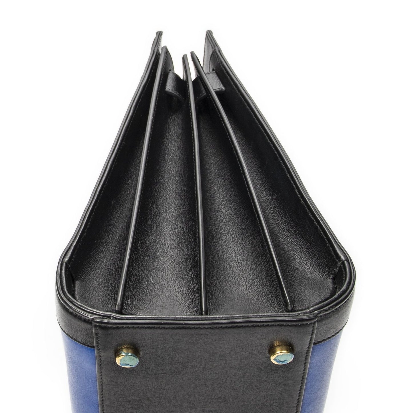 Saint Laurent Small Sac de Jour Blue Black Calfskin Leather Messenger — view 7