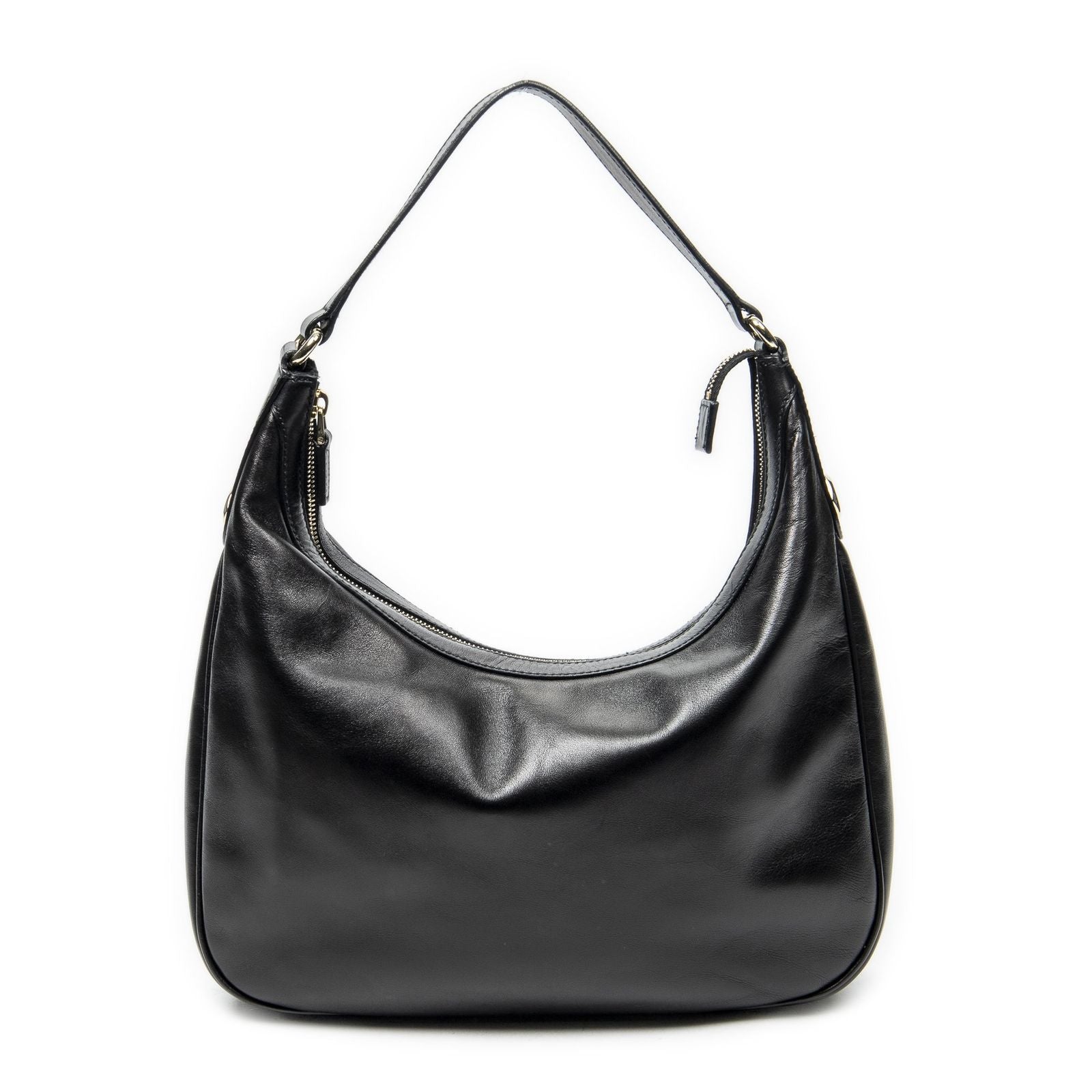 Gucci Small Charmy Hobo Black Calfskin Leather