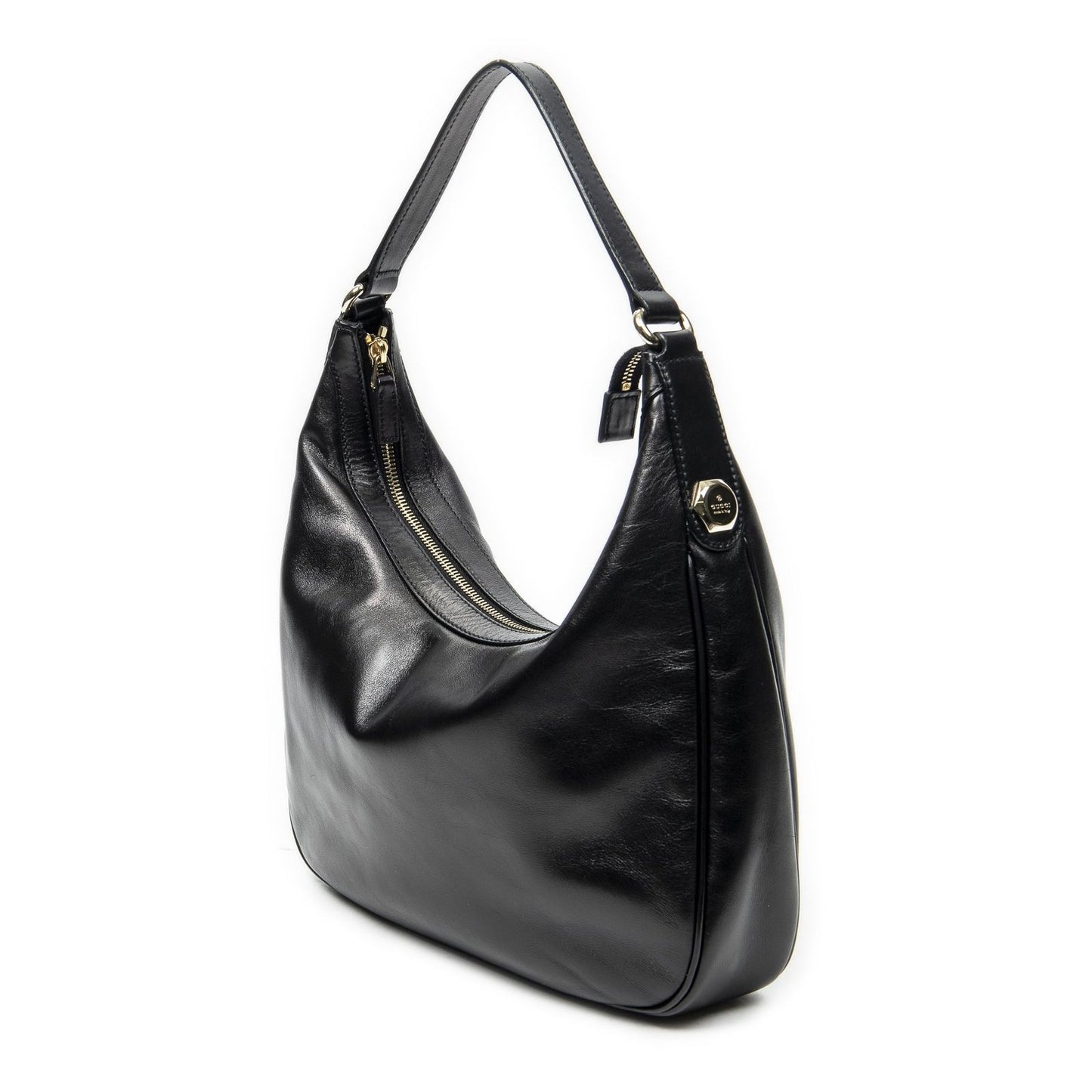 Gucci Small Charmy Hobo Black Calfskin Leather — view 2