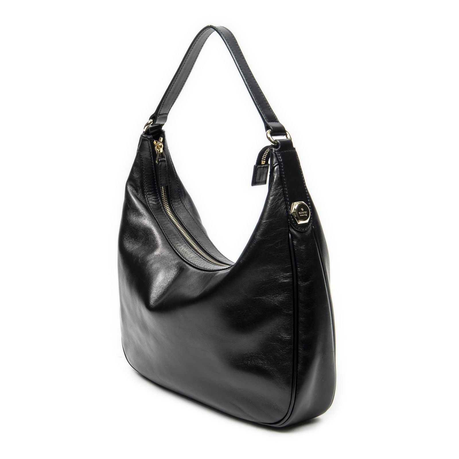 Gucci Small Charmy Hobo Black Calfskin Leather — view 2