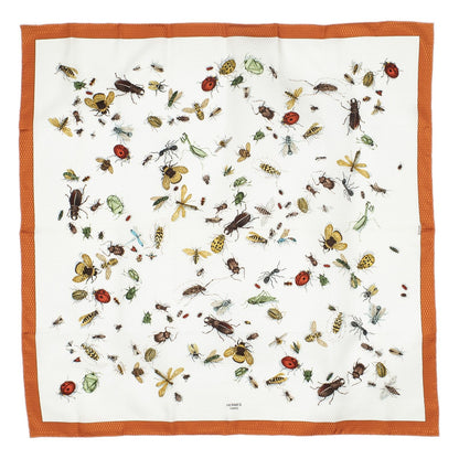 Hermes Scarf Orange Jacquard Silk — view 2