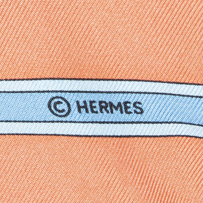 Hermes Scarf Red Ivory Blue Silk — view 4