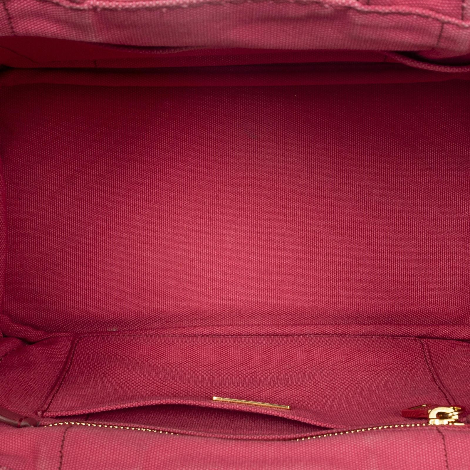 Prada Canapa Small Tote Fuchsia Pink Canvas — view 9