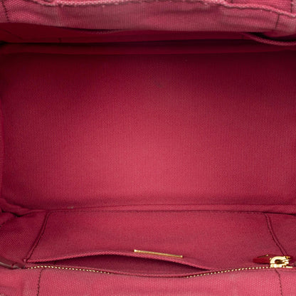 Prada Canapa Small Tote Fuchsia Pink Canvas — view 9