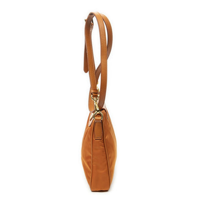Prada Small Zip Crossbody Orange Nylon Canvas — view 3