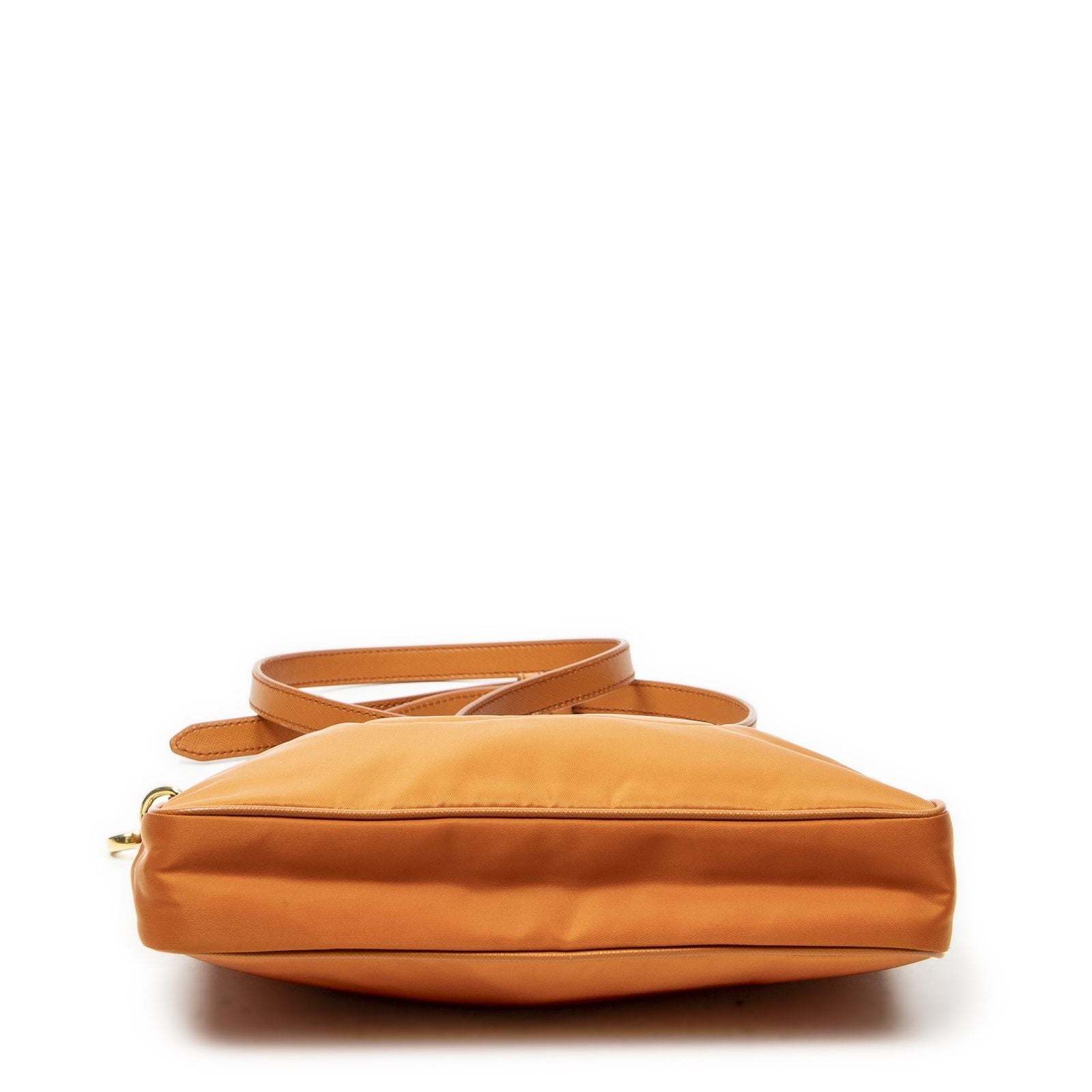 Prada Small Zip Crossbody Orange Nylon Canvas — view 6