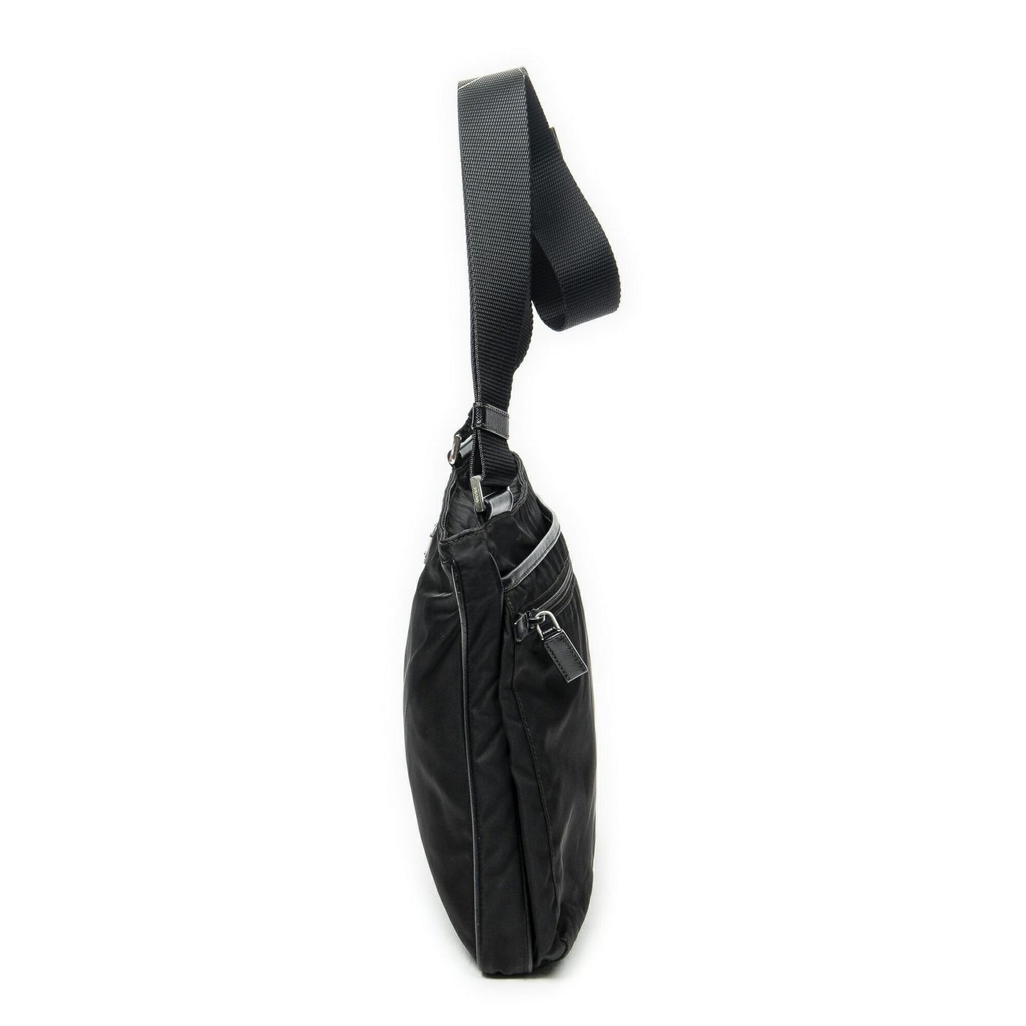 Prada Zip Messenger Crossbody Black Nylon Canvas — view 3