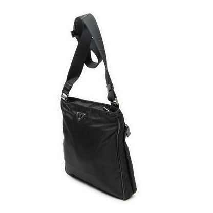 Prada Zip Messenger Crossbody Black Nylon Canvas — view 2
