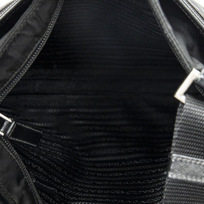 Prada Zip Messenger Crossbody Black Nylon Canvas — view 9