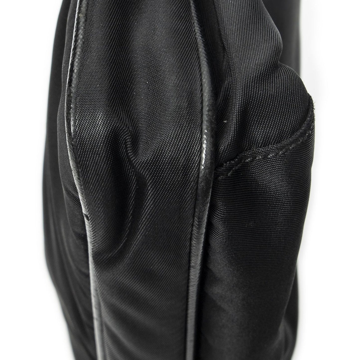 Prada Zip Messenger Crossbody Black Nylon Canvas — view 8