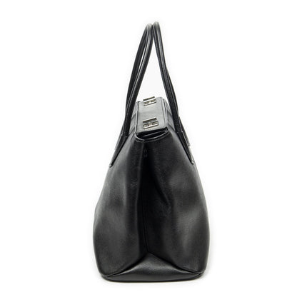 Prada Leather Turnlock Twin Tote Black Saffiano — view 4