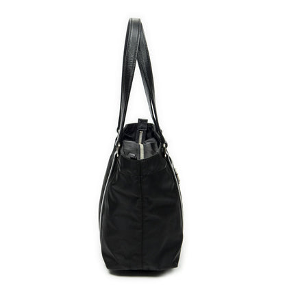 Prada Zip Shopping Tote Black Nylon Canvas — view 4
