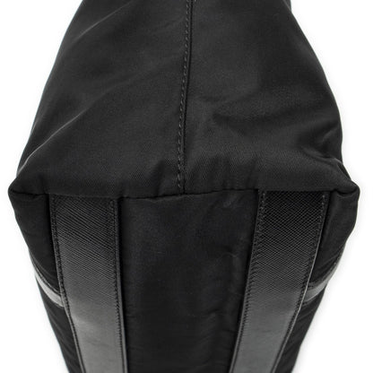 Prada Zip Shopping Tote Black Nylon Canvas — view 7